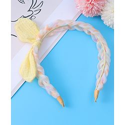 Pine Kids Bow Applique Hair Band  - Yellow