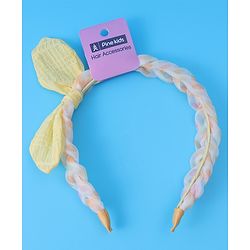 Pine Kids Bow Applique Hair Band  - Yellow