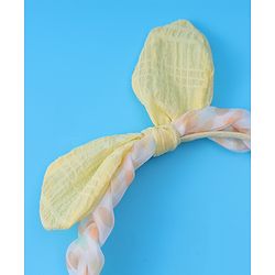 Pine Kids Bow Applique Hair Band  - Yellow