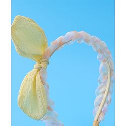 Pine Kids Bow Applique Hair Band  - Yellow