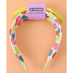 Pine Kids Polka Dot Hair Band with Bow - Green