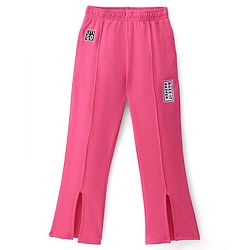 Pine Kids Knit Full Length Trouser Solid Colour - Hot Pink