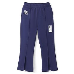 Pine Kids Knit Full Length Lounge Pant Text Print - Navy