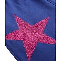 Pine Kids Full Length Comfort Fit Lounge Pants with Glitter Stars - Navy Blue