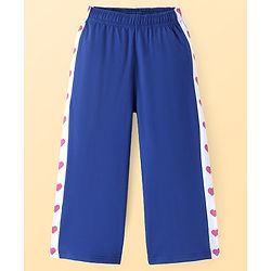 Pine Kids Full Length Comfort Fit Lounge Pants with Heart Print - Navy Blue