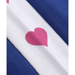 Pine Kids Full Length Comfort Fit Lounge Pants with Heart Print - Navy Blue