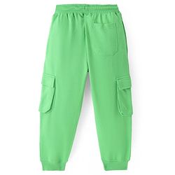 Pine Kids Full Length Comfort Fit Track Pants Basketball Print - Neon Green