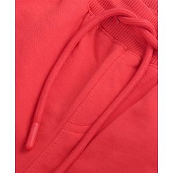Pine Kids Full Length Track Pants with Pockets & Rugby Print - Red