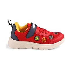 Pine Kids Marvel Velcro Closure Sneakers With Avengers Jibbitz Applique - Red