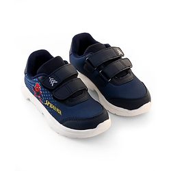 Pine Kids Marvel Spiderman Sneaker Shoes With Velcro Closure - Navy Blue
