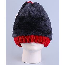 Pine Kids  Winter Cap with Cable Knit Design - Red
