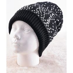 Pine Kids Knit Designed Winter Caps - Black