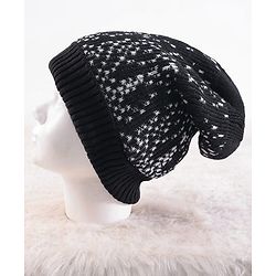 Pine Kids Knit Designed Winter Caps - Black