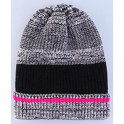 Pine Kids Winter Cap with Cable Knit Design - Grey