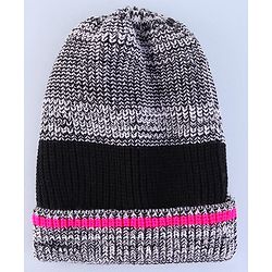 Pine Kids Winter Cap with Cable Knit Design - Grey