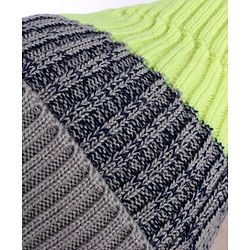 Pine Kids Knit Color Block Beanie Winter Cap Grey - Diameter 11 cm