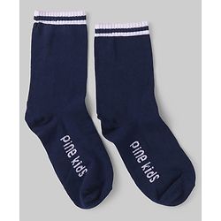 Pine Kids Knit Ankle Length Socks with Stripes & Hearts Design Pack of 3 (Color May Vary)
