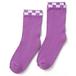 Pine Kids Cotton Knit Socks with Checked Design Pack of 3 - Red Purple & Navy Blue