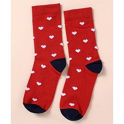 Pine Kids Knit Ankle Length Silvadur Antimicrobial Heart Designed Socks Pack Of 5 ( Color May Vary )