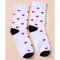 Pine Kids Knit Ankle Length Silvadur Antimicrobial Heart Designed Socks Pack Of 5 ( Color May Vary )