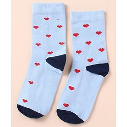 Pine Kids Knit Ankle Length Silvadur Antimicrobial Heart Designed Socks Pack Of 5 ( Color May Vary )
