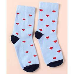 Pine Kids Knit Ankle Length Silvadur Antimicrobial Heart Designed Socks Pack Of 5 ( Color May Vary )
