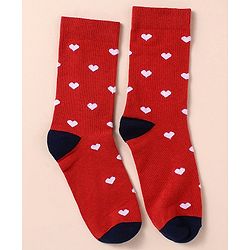 Pine Kids Knit Ankle Length Silvadur Antimicrobial Heart Designed Socks Pack Of 5 ( Color May Vary )