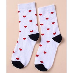 Pine Kids Knit Ankle Length Silvadur Antimicrobial Heart Designed Socks Pack Of 5 ( Color May Vary )