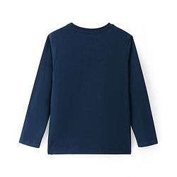 Pine Kids Lucas Single Jersey Full Sleeves Night Suit with Star War Print - Navy Blue