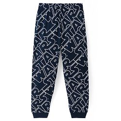 Pine Kids Lucas Single Jersey Full Sleeves Night Suit with Star War Print - Navy Blue