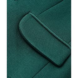 Pine Kids Full Sleeves Knitted Solid Color Blazer - Green