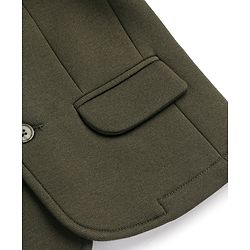 Pine Kids Full Sleeves Solid Colour Blazer - Olive Green
