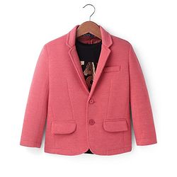 Pine Kids Knit Full Sleeves Solid Colour Blazer & Foil Text Printed T-Shirt- Dark Pink & Black