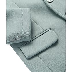 Pine Kids Knit Full Sleeves Solid Colour Blazer & Printed T-Shirt - Sea Green