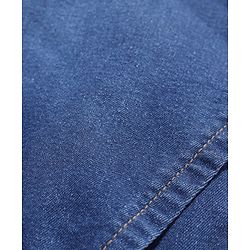 Pine Kids Cotton Woven Above Knee Length Denim Washed Skirt Solid Colour - Navy Blue
