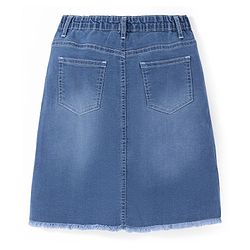 Pine Kids Knee Length Denim Washed Skirt - Navy Blue