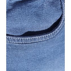 Pine Kids Knee Length Denim Washed Skirt - Navy Blue