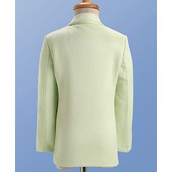 Pine Kids Knit Full Sleeves Solid Blazer with Trouser & Printed T-Shirt - Light Green