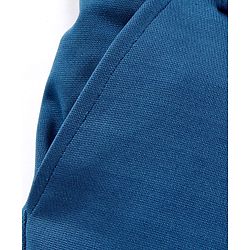 Pine Kids Knit Full Sleeves Solid Colour 3 Piece Party Suit With Bow - Teal Blue