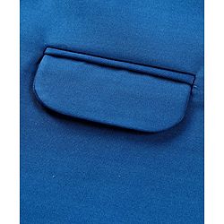 Pine Kids Knit Full Sleeves Solid Colour 3 Piece Party Suit With Bow - Teal Blue