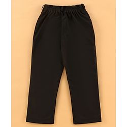Pine Kids Knit Full Sleeves Solid Colour 3 Piece Party Suit With Bow - Black