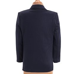 Pine Kids Knit Full Sleeves Solid Color 3 Piece Party Suit with Bow - Navy Blue