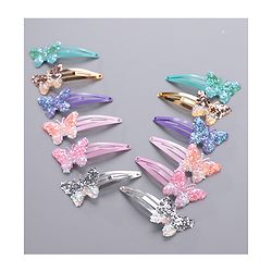 Pine Kids Butterfly Snap Clips Set of 12 - Multicolor