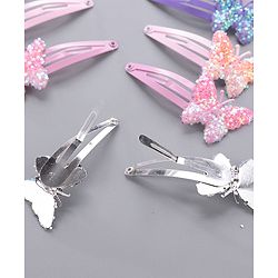 Pine Kids Butterfly Snap Clips Set of 12 - Multicolor