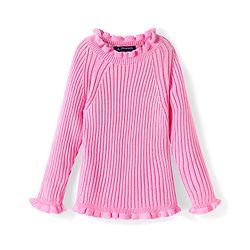 Pine Kids Knit Raglan Full Sleeves Solid Color Sweater - Pink