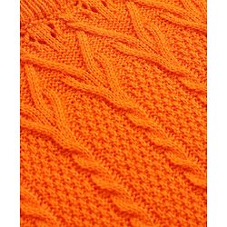 Pine Kids Full Sleeves Solid Pull Over Sweater  - Orange