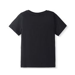 Pine Kids Marvel Cotton Knit Half Sleeves Oversized T-Shirt with Spider Man Graphics & Reversible Sequins - Black