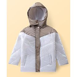 Pine Kids Full Sleeves Cut and Sew Jacket Solid Colour With Detachable Hood - Gold