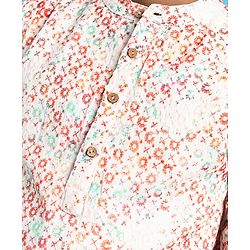 Pine Kids Cotton Woven Full Sleeves Floral Print Kurta Pyjama Set - Pink