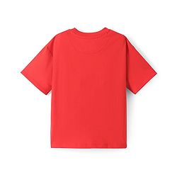 Pine Kids Marvel Terry Knit Half Sleeves Oversized Light Weight T-Shirt With Marvel Graphics - Red
